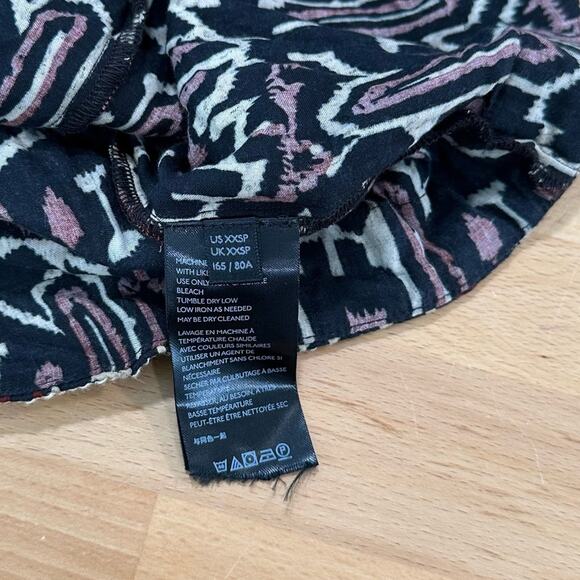 Anthropologie Maeve Veda Printed Embroidered Peasant Blouse Size XXS Petite - Picture 7 of 8